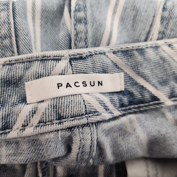 Pac Sun Mom Jeans Women's 25 High Rise Stripe Denim - Picture 7 of 9